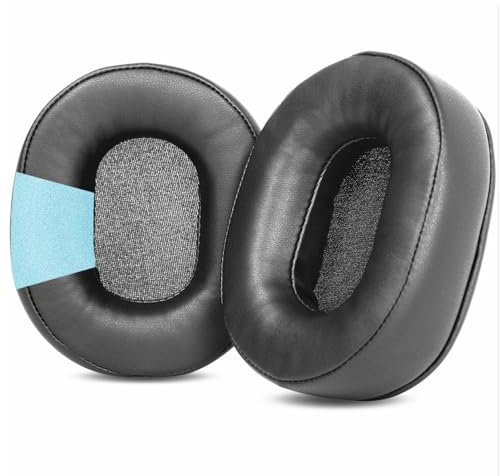 Ersatz-Ohrpolster aus Protein-Leder, kompatibel mit Sennheiser HD 4.40 HD 4.50 HD 4.40BT HD 4.50 BT HD 4.50 SE Kopfhörer (schwarzes Proteinleder)