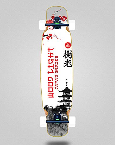 Wood light Skateboard Longboard Complete Mix Bamboo 46x9 Japan Series Palace
