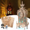 FUNPOLA 3D Holz Puzzle LED Turmuhr Modell, 3D Puzzle BAU Modell Desktop Uhr Modell DIY architektonische Bauklötze (TC02)