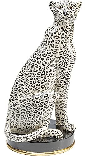 Kare Design Deko Figur Cheetah, Silber, Deko Objekt, Gepard Motiv, Tier Skulptur, 54x30x26 cm (H/B/T)