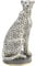 Kare Design Deko Figur Cheetah, Silber, Deko Objekt, Gepard Motiv, Tier Skulptur, 54x30x26 cm (H/B/T)