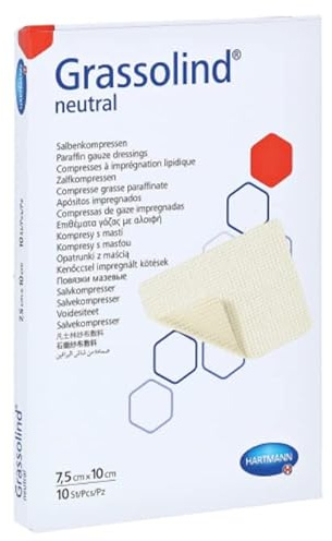 GRASSOLIND Salbenkompressen 7,5x10 cm steril