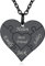 Custom4U Edelstahl Paar Halskette Mit Herz Anhänger Schwarz Damen Mit 4 Namen 51cm + 5cm Kette Namenskette