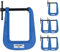 2” (50mm) Deep Throat (3-1/2) G Clamp Grip Holder Clamp Vice Clamping 6 Pack