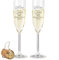 Leonardo Flûtes à champagne avec gravure – Deux cœurs, une âme – Personnalisables avec nom et date – Cadeaux de mariage, de fiançailles ou d'anniversaire – Cadeau pour elle et lui – Variante : en lot