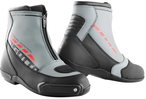 Bogotto Lap Motorradschuhe, grau/rot, 41
