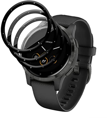 X-Dision [3 Stück Displayschutzfolie kompatibel mit Garmin Vivoactive 4S,[Kratzfest, High Definition][3D Curved Full Cover] Schutzfolie für Garmin Vivoactive 4S