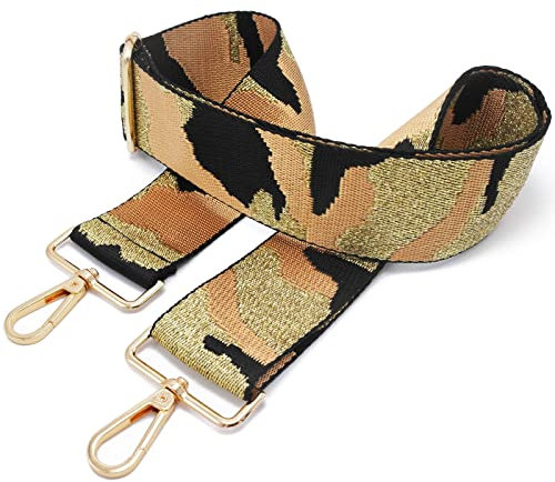 Schultergurt Für Taschen Handtasche Gurt Taschengurte Zum Wechseln Damen Bunter Verstellbarer Taschenriemen Zubehör Schultertasche Strap Umhängegurt Breit Bag D04 Gold/5cm