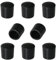 DGBRSM Door Stop Bumper Tips 8pcs Black 0.39 Inch Door Rubber Stop Bumper Replacement Stopper Tips Caps Protect Doors & Wall Household Door Stopper Tips Caps