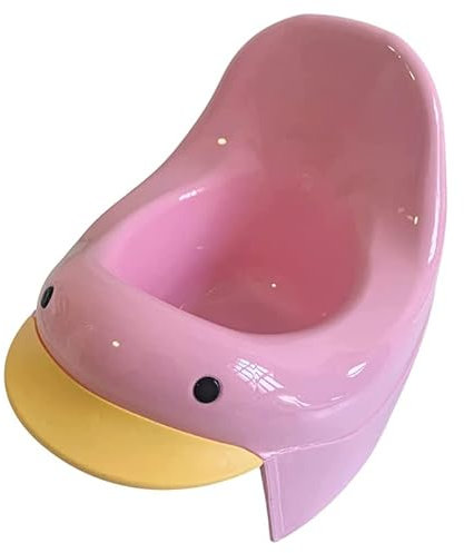 Virsus Vasino con seduta ergonomica 5212, misura pari a 32x23x24 cm, schienale rialzato, wc apprendimento per neonati a forma di PAPERA per bambini, facile da pulire, Vari Colori (Rosa)