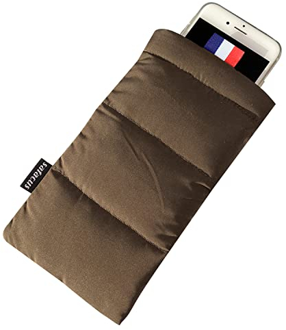 SAFACUS Thermohülle für Smartphones – Universal für iPhone, Camping – Schutzhülle für Handy (braun)