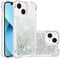IMIRST Silicone Phone Case for Apple iPhone 14 Plus, Corner Airbag Fall Protection Bling Glitter Quicksand Liquid Sparkle TPU Case Cover for Apple iPhone 14 Plus. YBW Love Silver