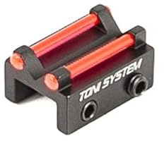 Toni System 1 pz Tacca di mira bindella larghezza 7mm per fucile, Fibra Ottica 1,5mm