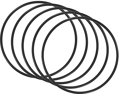 QUARKZMAN 60mm x 56mm x 2mm Nitrilo Goma Juntas Tóricas x 5uds Redondo Junta Arandela para Grifo Plomería Reparación Sellado Conexión [Negro]