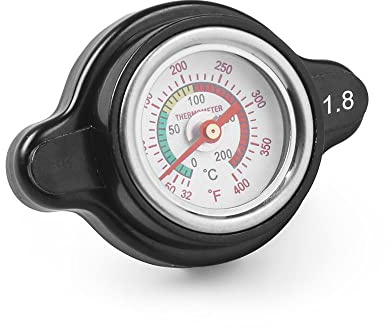 1.8 Bar Tapa de Radiador de Alta Presión 25.6psi con Medidor de Temperatura Para Honda Yamaha Kawasaki Suzuki Polaris Ranger Husqvarna Modelos de Moto Dirt Bike KTM ATV