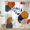 Uiiooazy Duschvorhang Boho Style, Duschvorhang 180x200cm Terracotta Abstrakt Blau Blätter Duschvorhänge Anti Schimmel Stoff Waschbar Wasserdicht Polyester Bad Vorhang mit 12 Haken für Badezimmer