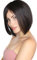 Prettyland Damen Kurze glatte gestufte Kurzhaar Pony Perücke Bob-Schnitt Wig Schwarz C2459