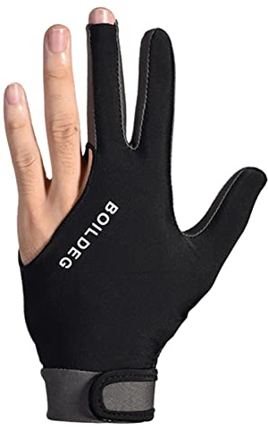 ERYUE Austauschbarer Billardhandschuh-Billard Handschuh Rutschfester Atmungsaktiver Queue Sporthandschuh 3 Finger Super Elastic Sporthandschuh Passt auf die Linke oder rechte Hand