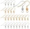 SUNNYCLUE 1 Box 100Pcs Earring Hooks Real 18K Gold Plated Brass Ear Wires Platinum Plated Earring Fish Hooks with Filigree Ball French Earring Hooks for Jewellery Making Kit Hypoallergenic Supplies