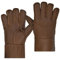 Harssidanzar Winter Lederhandschuhe, warme Shearling Wolle gefüttert für Männer Winter kaltes Wetter Handschuhe KM053EU,Karamell,Größe M