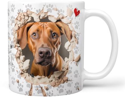 Hunde-Tasse: Liebe zum Haustier | Kaffee-Tasse | Geschenk für Hundeliebhaber Hundebesitzer | Haustierliebe | Geschenkidee | Keramik 330ml (Rhodesian Ridgeback)