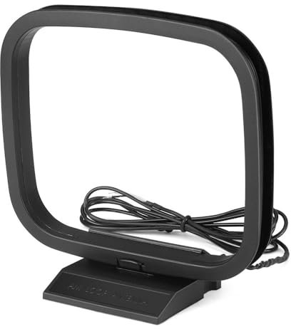 Antena AM Loop con cable desnudo de 2 pines compatible con Pioneer Onkyo Yamaha Marantz Pyle, radio interior, Bluetooth, receptor estéreo para el hogar, sistema de alimentación de audio y vídeo