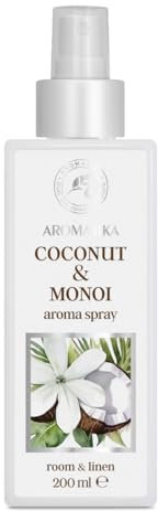 Monoi-Kokosnuss Aromaspray 200ml - Aromatherapie Raumspray - Spray zur Aromatisierung der Luft - Raumnebel - Kissen- und Leinenspray - Raumduft - Duftspray
