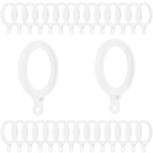 30 PCS Plastic Curtain Rings (White)