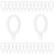 30 PCS Plastic Curtain Rings (White)