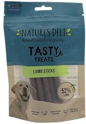 Natures Deli Lamb Sticks Dog Treats, 100 g (1-Pack) | Tasty Oven-Roasted Lamb, Natural Ingredients, Suitable for All Dogs, Healthy Snack, Low Fat, Grain Free Chews