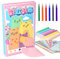 Regenbogen-Pointillismus-Kratzer, Kratzmalerei, Regenbogenpunkt-Kratzmalerei, Regenbogen-Kratzkunst zum Selbermachen, Regenbogen-Kratzkunst für Kinder, Zeichnungspostkarten-Set für Kinder