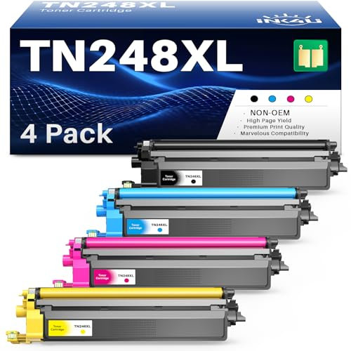 TN248XL Toner Kompatibel für Brother TN248CMYK TN248VAL Toner TN248XLBK TN248C TN248M TN248Y für Brother HL-L3240CDW HL-L3220CW HL-L3220CWE HL-L3215CW DCP-L3515CDW MFC-L3740CDW MFC-L3760CDW
