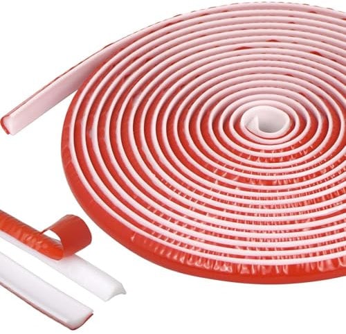 TayBong Battiscopa Adesivo 6m - Modanatura Adesiva per Pareti TPE Triangolare (12x9mm), Impermeabile, Flessibile per Piastrelle, Mobili, Soffitti e Pavimenti