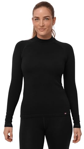 DANISH ENDURANCE Merino Thermo Shirt Damen, Schwer 250 g/m² | Merino Thermo Langarmshirt, Geruchshemmend & Atmungsaktiv, für extreme Kälte, Skifahren & Wandern, Thermounterwäsche Damen