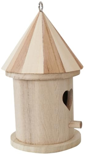 JUMPLAWN Holz Vogelhaus Futterhaus zum Bemalen für Garten und Zuhause