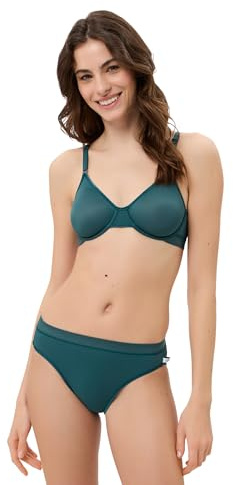 BeeDees Damen Bügel-BH Microfun W pinie, 95C mit Bügel Verstellbare Träger ungepolsterte Cups Microfaser