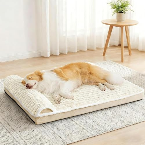 Jolibean Orthopädisches Hundebett Grosse Hunde Mit Kissen, 106x71cm