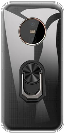 UOGNADGD Hülle und Ringhalterung für Gigaset GX6 Pro - Schwarzring | 6.6 2-in-1-Komboset inklusive stoßfester Bumper-Hülle + selbstklebender Fingerringständer