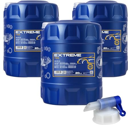60L MANNOL Extreme 5W-40 API SN/CF Öl Motoröl MN7915-20 inkl. Auslaufhahn