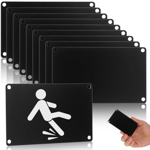 Operitacx 10Pcs Aluminium Blank Name Plates 3.93X2.36In Diy Engraved Door Signs for Office Business Wall Mount Metal Plaques