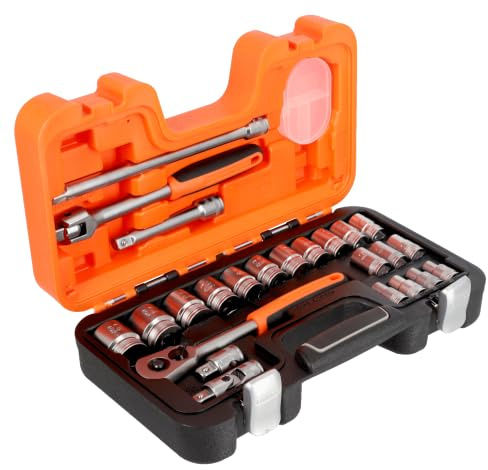 Bahco S240-SPL 24 Piece 1/2″ Drive Socket Set with Metric Spline Profile
