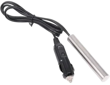 Heating Rod 12v Waterproof Metal Immersion Heater DC Vehicle Mounted Portable Water Heater, Black, Portable Water