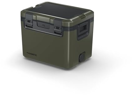 Dometic Recon Hardside Mittel 41L Passiv Kühlbox- Robust - Lichen | 5cm Hochleistungsisolierung - Abnehmbarer Deckel - Metallverschlüsse - Einsatzkorb - Trennwand - Klappgriffe