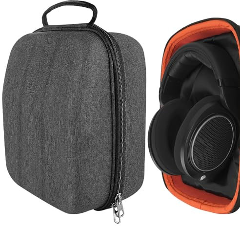 Geekria Shield Case for Large-Sized Over-Ear Headphones, Replacement Hard Shell Travel Carrying Bag with Cable Storage, Compatible with Microsoft Xbox One Stereo, AKG K167 (Dark Grey)