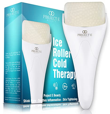 Project E Beauty Eisroller Kältetherapie | Gesicht Auge Körper Massage Massagegerät unter den Augen Schwellungen Aufhellen Abkühlen Falten Straffen Dunkle Ringe Reduzieren Muskelkater Schmerzlinderung