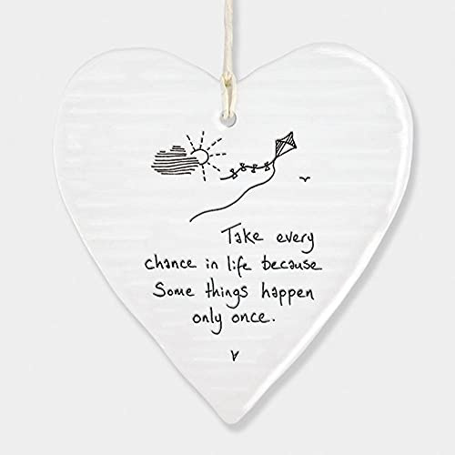 East Of India Hanging Heart Gift Take every chance in life