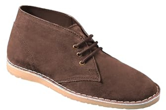 Pegasus Men's Men's Classic Suede Desert Boots – Standard Fit Comfortable Casual Ankle Chukka Boot Brown 12 UK