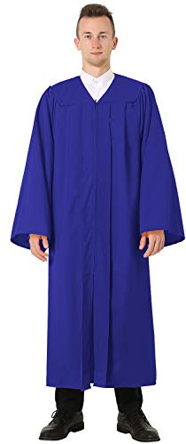 GraduatePro Toge Diplome Universitaire Graduation Gown Robe Adulte Tenue Costume Secondaire Maître Femme Homme Ecole Bleu Royal
