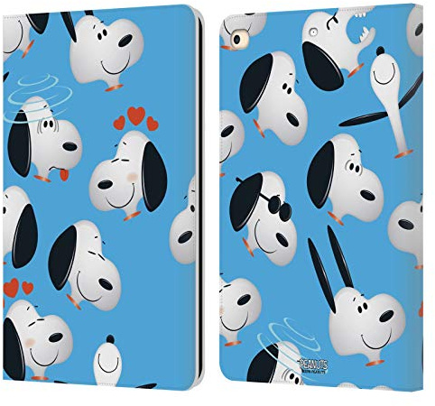 Head Case Designs Licenciado Oficialmente Peanuts Snoopy Patrones de Caracteres Carcasa de Cuero Tipo Libro Compatible con Apple iPad 9.7 2017 / iPad 9.7 2018