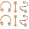 AceFun Spiralen Piercing 1,2mm Ohr Tragus Helix Knorpel Piercing - als LIPPENPIERCING, OHRPIERCING, NASENPIERCING, Tragus, Helix Edelstahl Körper Piercing Schmuck Rosegold